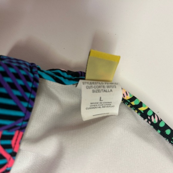 Surfside Bikini Set SZ L Top L Bottom Multi Geometric‎ Print Swim Suit - Picture 5 of 7
